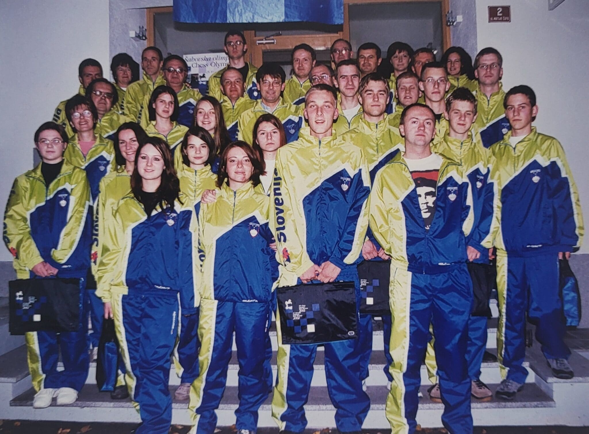 Slovenian team at the 2002 Bled Chess Olympiad